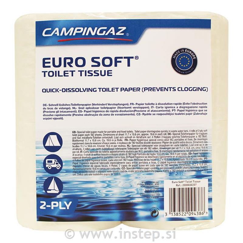 Campingaz Wc Paper, Euro Soft 4 Pack, Bela, Toaletni papir za kemična stranišča,