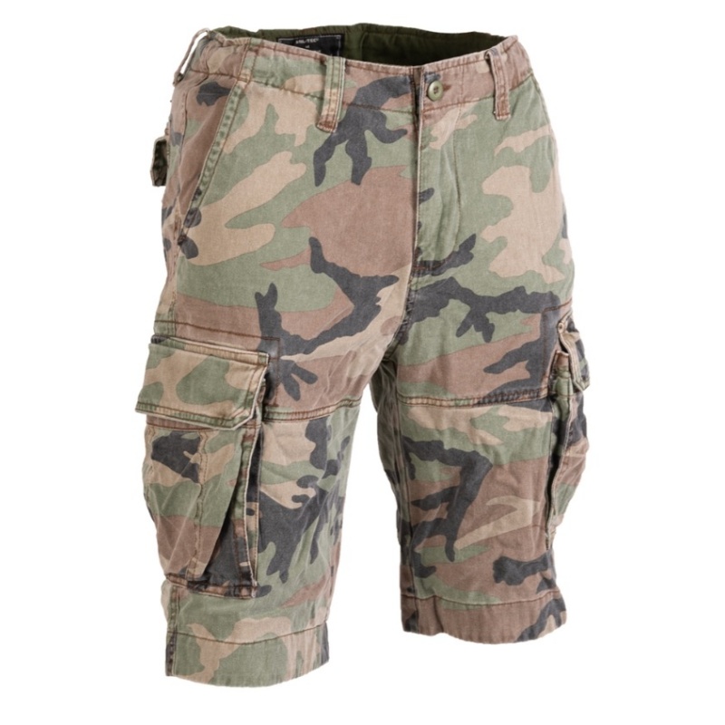 KRATKE HLAČE VINTAGE SHORTS PREWASH WOODLAND PROIZVAJALCA MILTEC