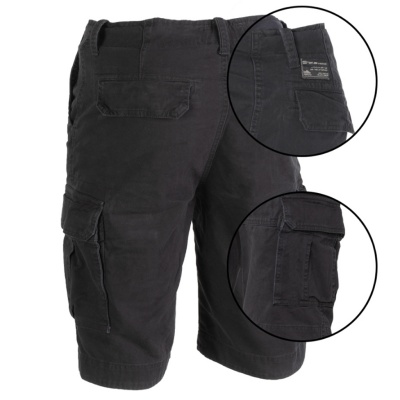 KRATKE HLAČE VINTAGE SHORTS PREWASH BLACK PROIZVAJALCA MILTEC