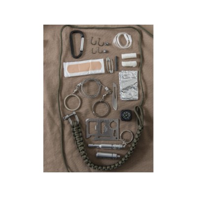 PARACORD SURVIVAL KIT LARGE ČRN