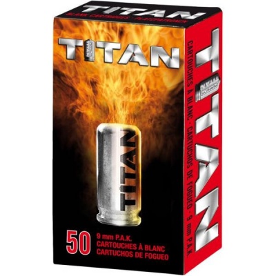 SLEPI NABOJI ZA STRAŠILNE P.A.K. PIŠTOLE TITAN 9MM 50 KOS