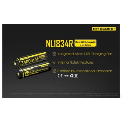 USB POLNILNA BATERIJA NITECORE 3400mAh 2