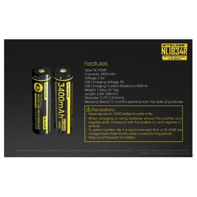 USB POLNILNA BATERIJA NITECORE 3400mAh 9