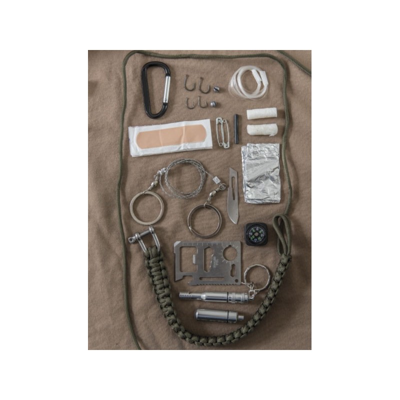 PARACORD SURVIVAL KIT LARGE ZELEN