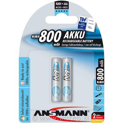 Ansmann MaxE LR03 - AAA, 2x, NiMH Polnilna baterija