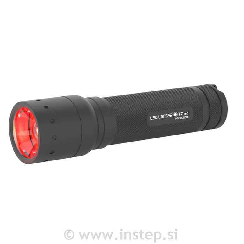 Ledlenser T7 Red, Črna, Ročna baterijska svetilka