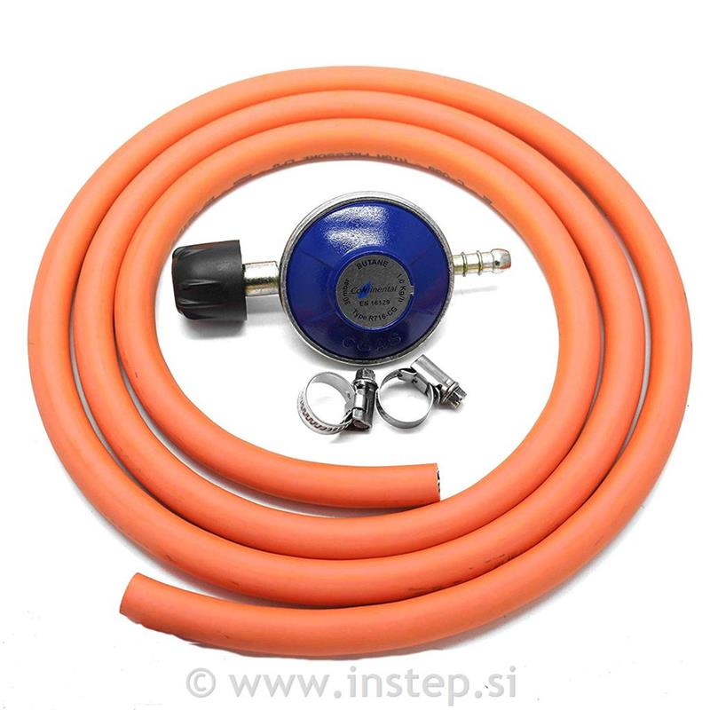 Campingaz Hose & Regulator Kit But/Prop, Oranžna, Plinska cev in regulator