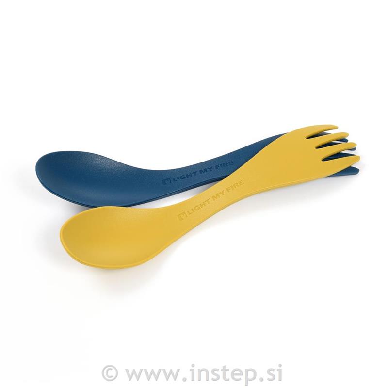 LMF Spork little BIO 2-pack Mustyyellow Rumena/Hazyblue Modra