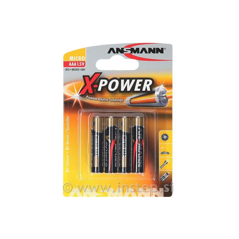 Ansmann X-P LR03 - AAA, 4x, Alkalna Baterija