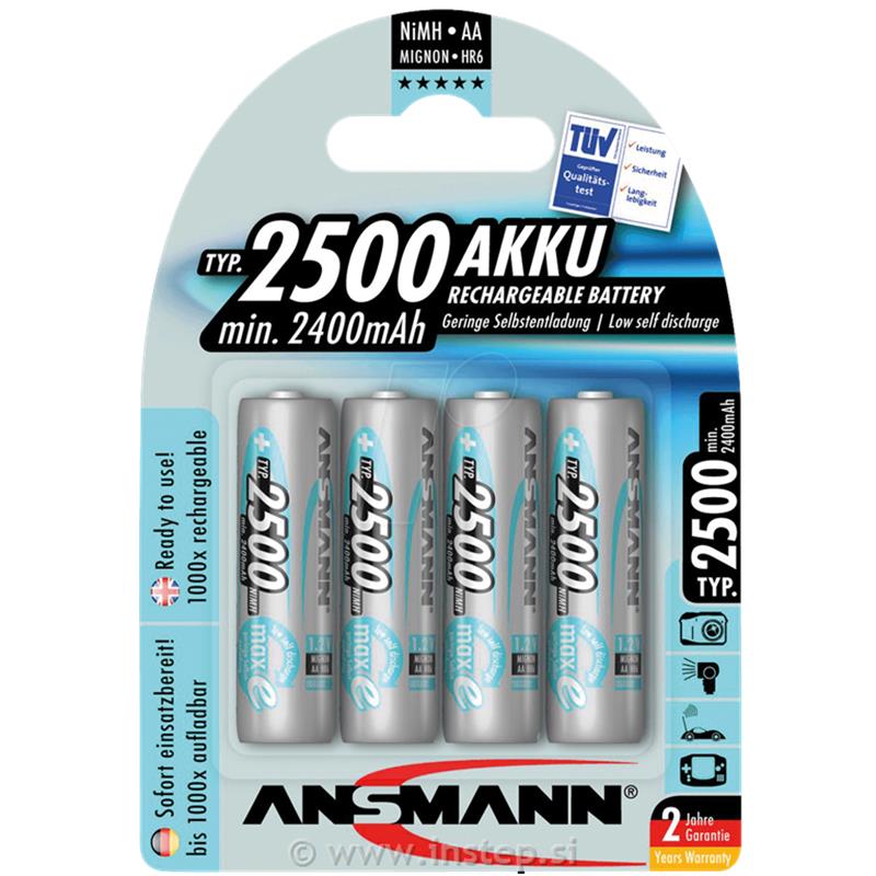 Ansmann MaxE LR06 - AA, 4x, NiMH Polnilna baterija