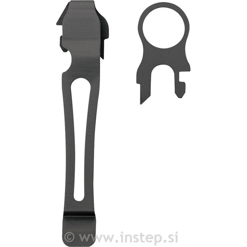 Leatherman Pocket Clip & Lanyard Ring, Črna, Žepna sponka in obroč za pritrjevan